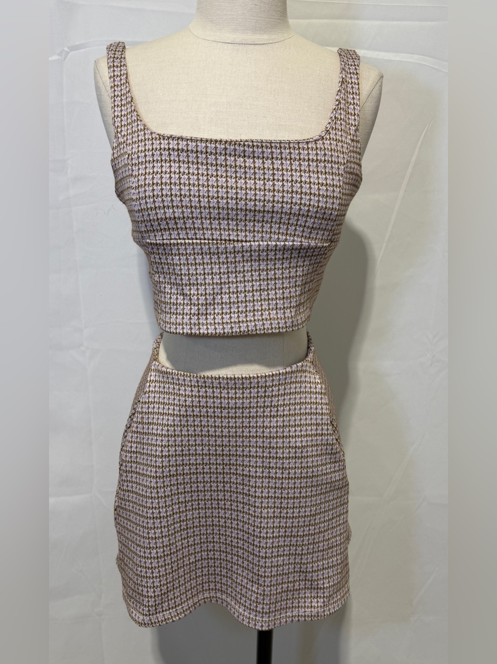 Altar'd State Crop Top & Skirt Set, Small‎